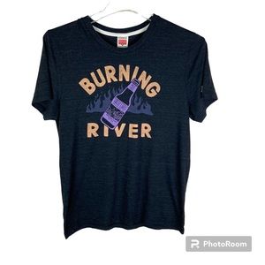 Great Lakes brewing Burning River heathered gray t shirt